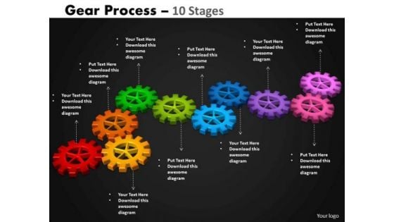 Consulting Diagram Gears Process 10 Stages Strategy Diagram