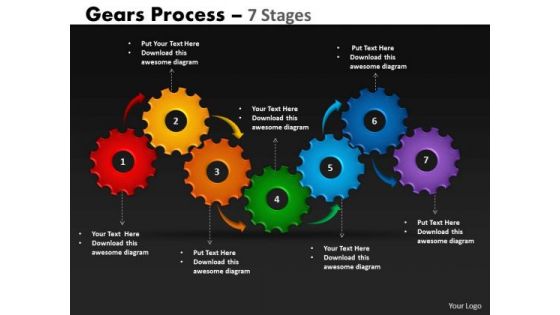 Consulting Diagram Gears Process 7 Stages Strategy Diagram