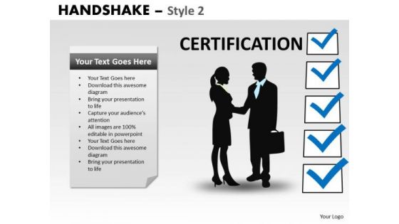 Consulting Diagram Handshake Style 2 Business Framework Model