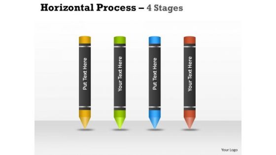 Consulting Diagram Horizontal Process 4 Stages Business Framework Model