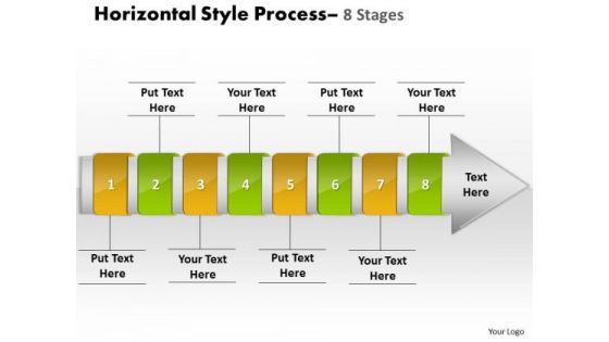 Consulting Diagram Horizontal Style 8 Stages Strategy Diagram