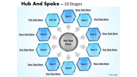 Consulting Diagram Hub And Spoke 10 Stages Sales Diagram