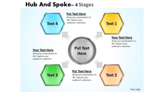 Consulting Diagram Hub And Spoke 4 Stages Business Diagram