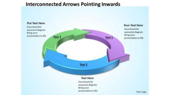 Consulting Diagram Interconnected Arrows Pointing Inwards Strategy Diagram