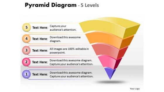 Consulting Diagram Inverse Design Pyramid With 5 Stages Marketing Diagram