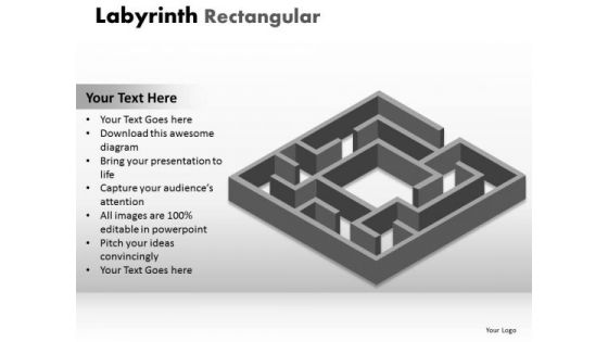 Consulting Diagram Labyrinth Rectangular Business Diagram