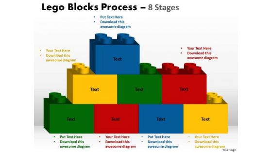 Consulting Diagram Lego Blocks Process 8 Stages Marketing Diagram