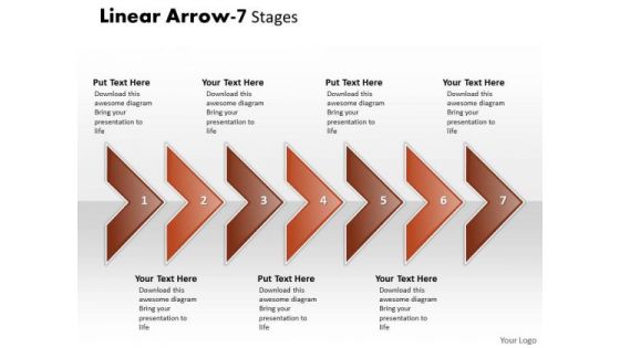 Consulting Diagram Linear Arrow 7 Stages Sales Diagram Consulting Diagram Linear Arrow 7 Stages Sales Diagram