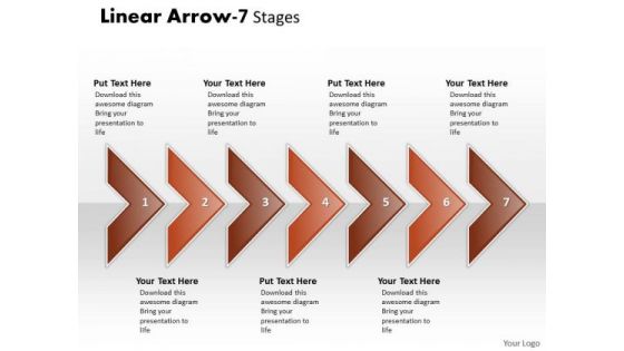 Consulting Diagram Linear Arrow 7 Stages Sales Diagram