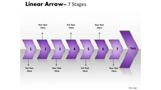 Consulting Diagram Linear Arrow 7 Stages Strategy Diagram