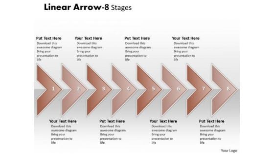 Consulting Diagram Linear Arrow 8 Stages Business Diagram