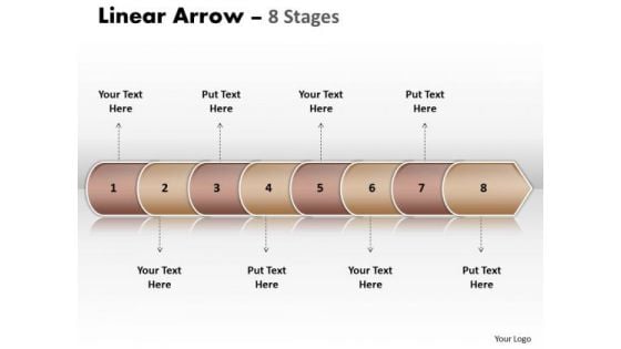 Consulting Diagram Linear Arrow 8 Stages Sales Diagram