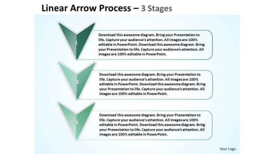 Consulting Diagram Linear Arrow Process 3 Stages Business Cycle Diagram