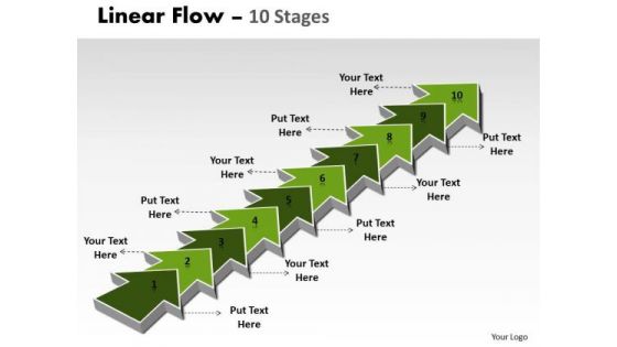 Consulting Diagram Linear Flow 10 Stages Marketing Diagram