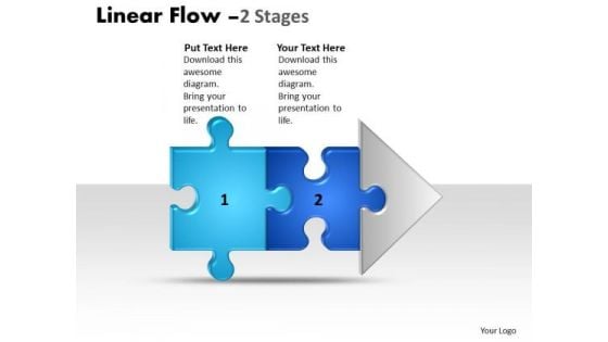 Consulting Diagram Linear Flow 2 Stages Style 1