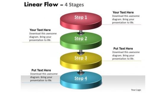 Consulting Diagram Linear Flow 4 Steps Diagram Business Cycle Diagram