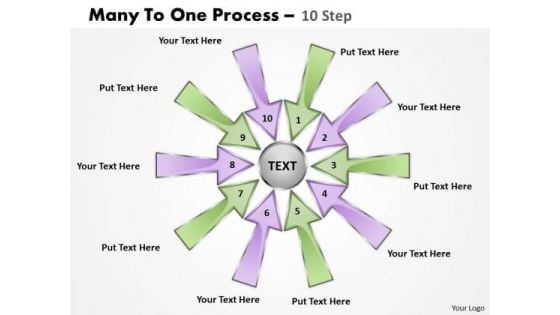 Consulting Diagram Many To One Process 10 Step Marketing Diagram