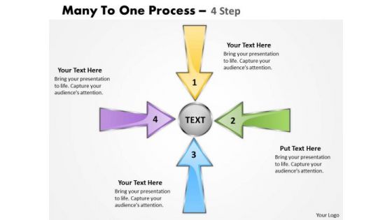 Consulting Diagram Many To One Process 4 Step 6 Strategy Diagram