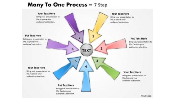 Consulting Diagram Many To One Process 7 Step Marketing Diagram