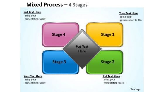 Consulting Diagram Mixed Diagram 4 Step For Marketing Business Cycle Diagram