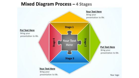 Consulting Diagram Mixed Diagram Process 4 Stages Sales Diagram