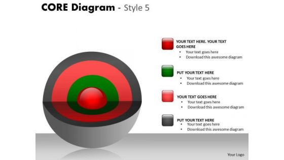 Consulting Diagram Multicolor 4 Stages Core Diagram Sales Diagram