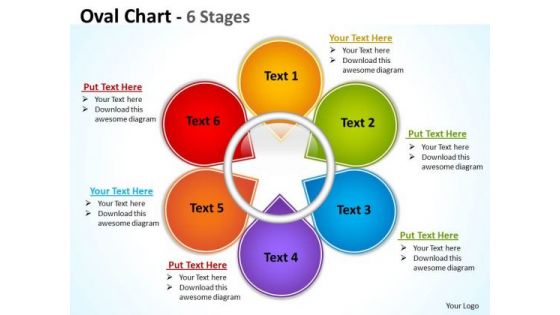 Consulting Diagram Oval Chart 6 Stages Strategy Diagram