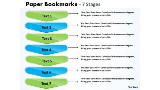 Consulting Diagram Paper Bookmarks Diagram With 7 Stages Sales Diagram