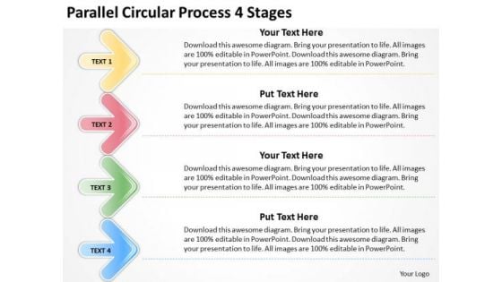 Consulting Diagram Parallel Circular Process 4 Stages Business Cycle Diagram
