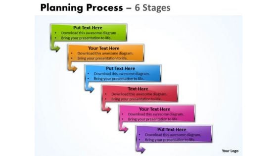 Consulting Diagram Planning Process With 6 Stages Strategy Diagram