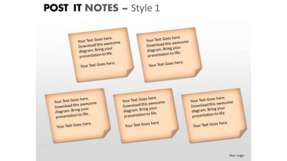 Consulting Diagram Post It Notes Style 1 Business Finance Strategy Development