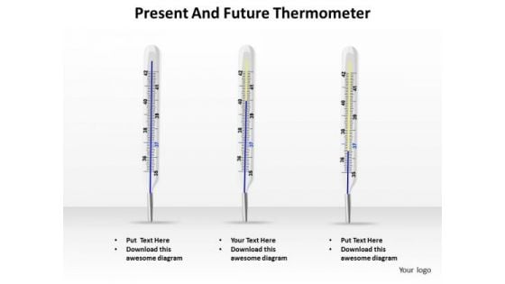 Consulting Diagram Present And Future Thermometer Business Cycle Diagram