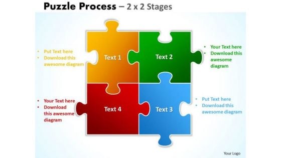 Consulting Diagram Puzzle Process 2 X 2 Stages Strategy Diagram