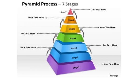 Consulting Diagram Pyramid Process 7 Stages With Arrow Marketing Diagram