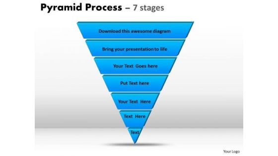 Consulting Diagram Pyramid Process Diagram 7 Stages For Marketing Strategy Diagram