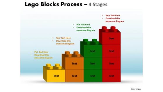 Consulting Diagram Sales Diagram Lego Blocks Process 4 Stages Strategy Diagram