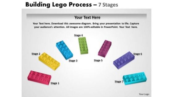 Consulting Diagram Semi Building Blocks 7 Stages Business Framework Model