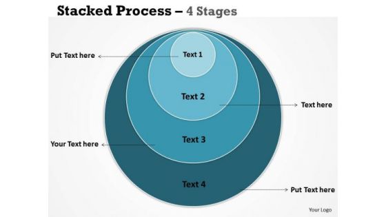 Consulting Diagram Stacked Process 4 Colorful Stages Mba Models And Frameworks