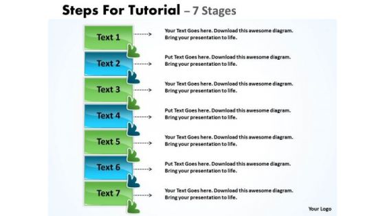 Consulting Diagram Steps For Tutorial With 7 Stages Marketing Diagram