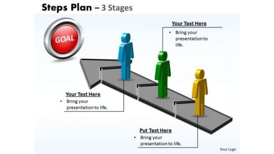 Consulting Diagram Steps Plan 3 Stages Style Marketing Diagram