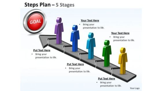 Consulting Diagram Steps Plan 5 Stages Business Finance Strategy Development