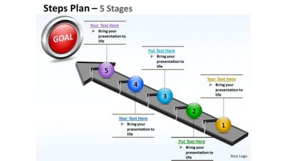 Consulting Diagram Steps Plan 5 Stages Style Business Finance Strategy Development