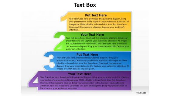 Consulting Diagram Textbox Four Steps Diagram Strategy Diagram