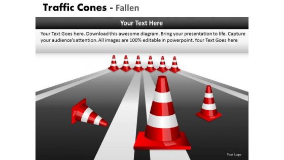 Consulting Diagram Traffic Cones Fallen Business Diagram Consulting Diagram Traffic Cones Fallen Business Diagram