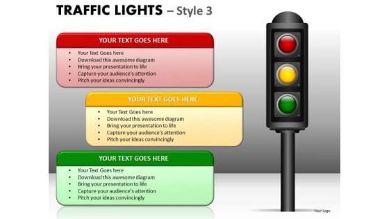 Consulting Diagram Traffic Lights Style Business Cycle Diagram