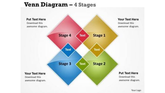 Consulting Diagram Venn Diagram 4 Stages Strategy Diagram