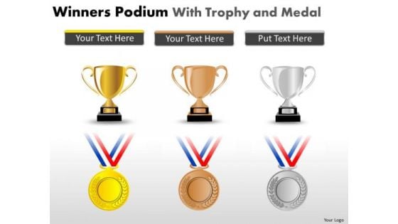 Consulting Diagram Winners Podium With Trophy And Medal Mba Models And Frameworks