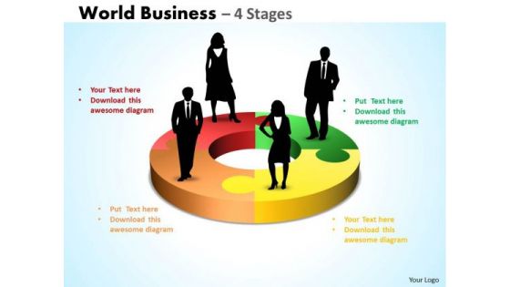 Consulting Diagram World Business 4 Stages Strategy Diagram