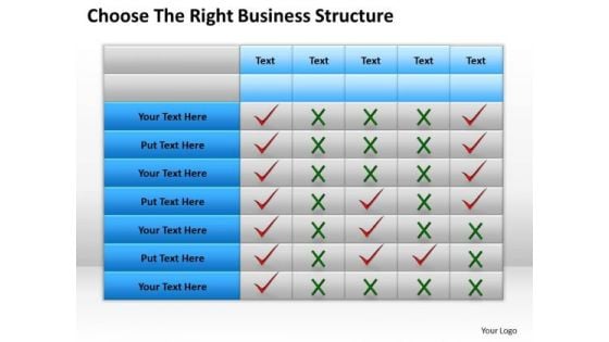 Consulting PowerPoint Template Choose The Right Business Structure Ppt Slides