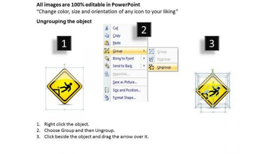 Consulting PowerPoint Template Fall Danger Warning Sign Templates